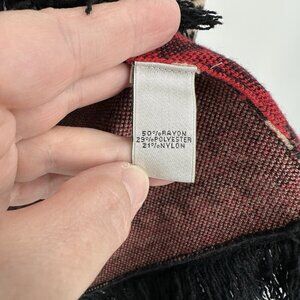 NEIMAN MARCUS cardigan sweater tunic fringe mixed print stars aztec knit XS